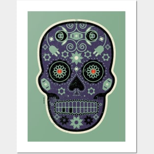 Toque de Muerte Mexican Sugar Skull Posters and Art